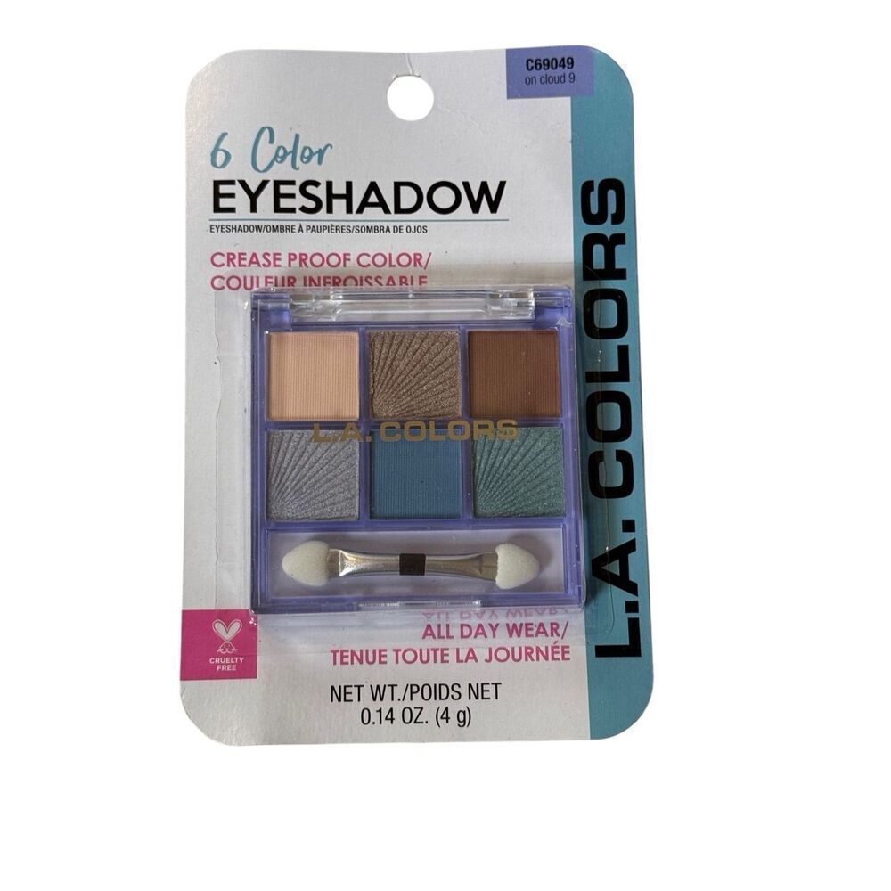 L.A. Colors 6 Color Eyeshadow Palette On Cloud 9 ( NEW)